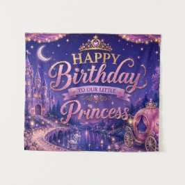 Tapiz Bandera de Cumpleaños de Princesa | Cumpleaños Rea