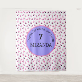 Tapiz Bandera de cumpleaños de vaquera