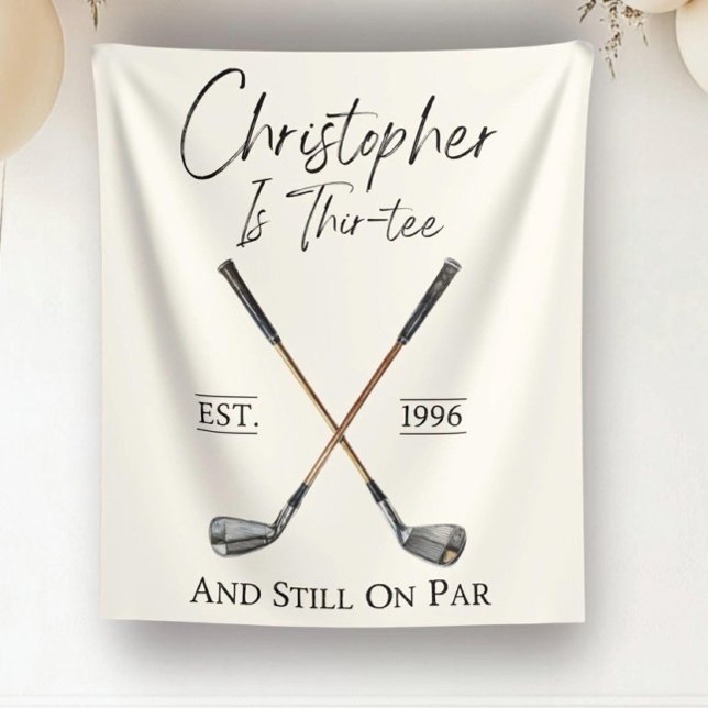 Tapiz Bandera de cumpleaños personalizada de golf Decora (Subido por el creador)