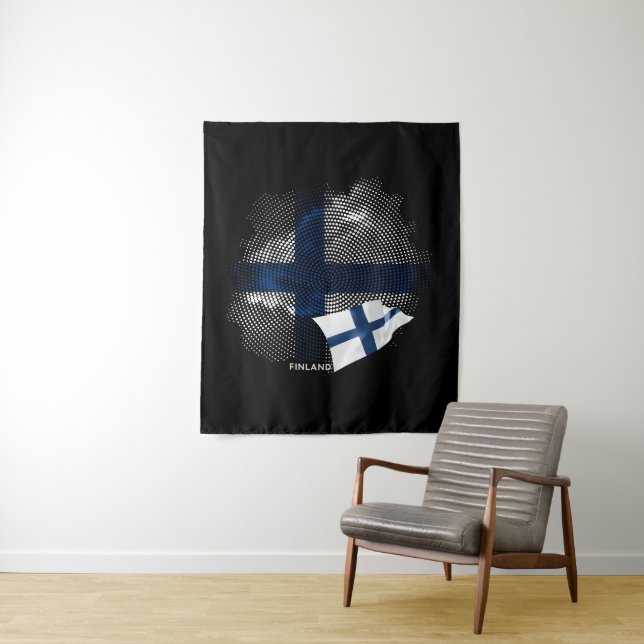Tapiz bandera de Finlandia (In situ)