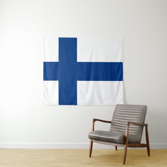 Tapiz Bandera de Finlandia Blue Cross Suomi (In situ (horizontal))