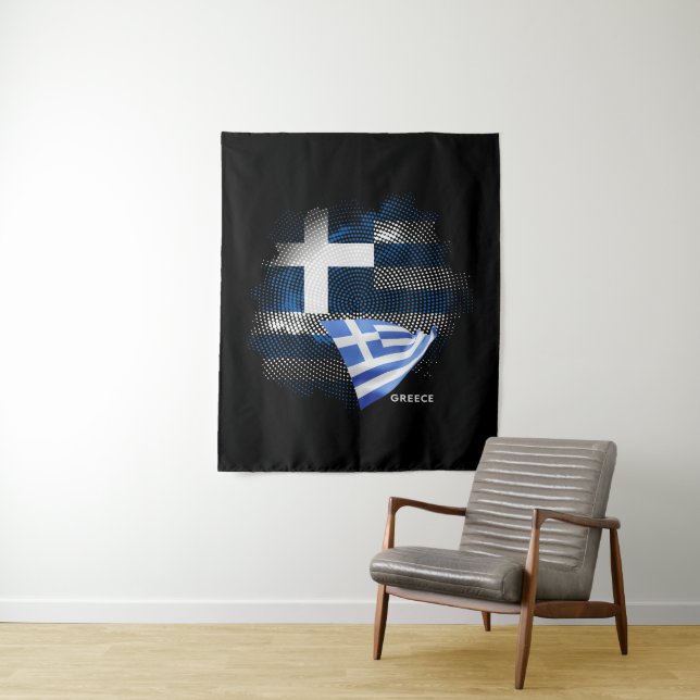 Tapiz bandera de Grecia (In situ)