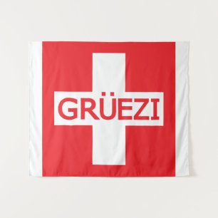 Tapiz Bandera de Gruezi Suiza