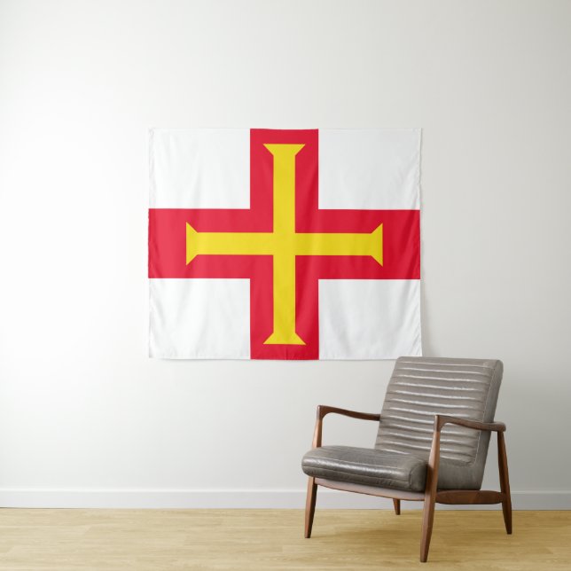 Tapiz Bandera de Guernsey (In situ (horizontal))