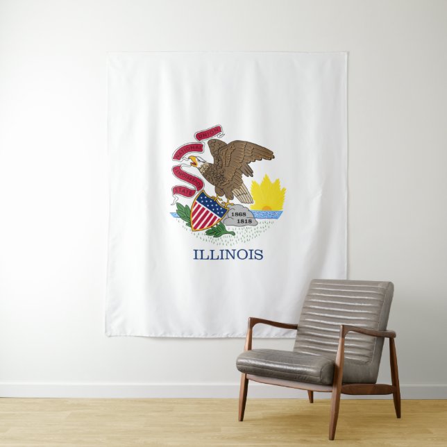Tapiz Bandera de Illinois (In situ)