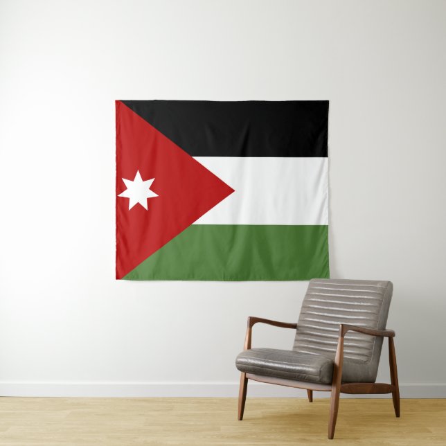 Tapiz Bandera de Jordania (In situ (horizontal))