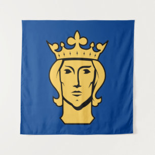 Tapiz Bandera de la ciudad de Estocolmo Símbolo de Sueci
