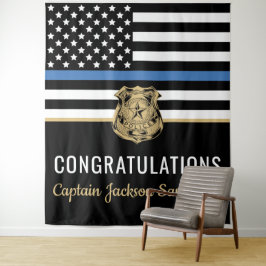 Tapiz Bandera de la Línea Azul de la policía: Retiro