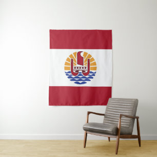 Tapiz bandera de la Polinesia Francesa