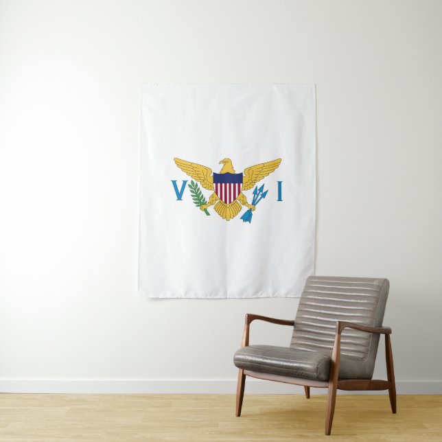 Tapiz Bandera de las Islas Vírgenes de Estados Unidos (In situ)