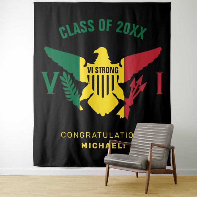 Tapiz Bandera de las Islas Vírgenes de Estados Unidos, c (In situ)