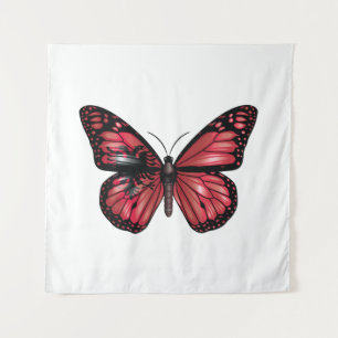 Tapiz Bandera de las mariposas monarcas de Albania