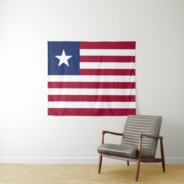 Tapiz Bandera de Liberia (In situ (horizontal))