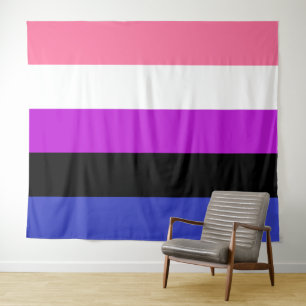 Tapiz Bandera de líquido de género extra grande LGBT