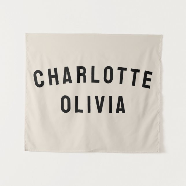 Tapiz Bandera de nombre personalizado Arte de pared de g (Anverso (horizontal))