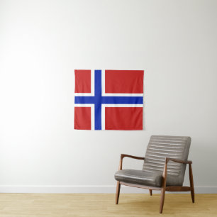 Tapiz Bandera de Noruega pequeña escandinava