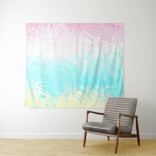 Tapiz Bandera de orgullo Genderflux abstracta boho swirl