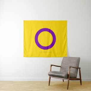 Tapiz Bandera de orgullo intersexual de SlipperyJoe's fo