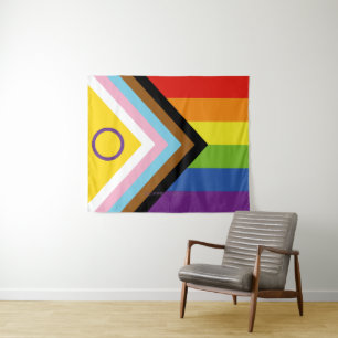 Tapiz Bandera de orgullo intersexual de SlipperyJoe's fo