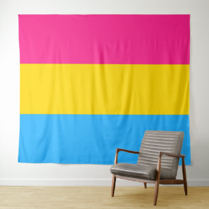 Tapiz Bandera de Orgullo Pansexual Horizontal