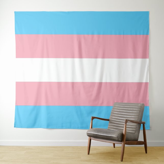 Tapiz Bandera de Orgullo Transgénero Horizontal (In situ (horizontal))