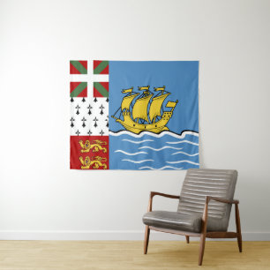 Tapiz bandera de Saint Pierre y Miquelon