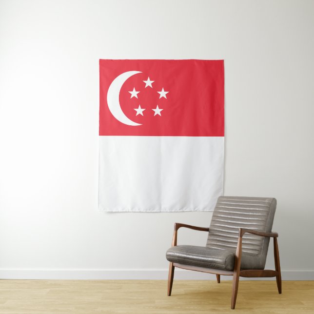Tapiz Bandera de Singapur (In situ)