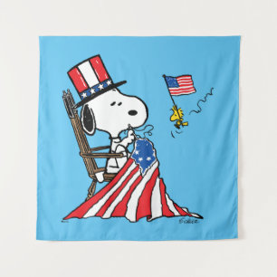 Tapiz Bandera de Snoopy Sgire el 4 de julio