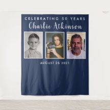 bandera de telón de fondo de collage de fotos del 