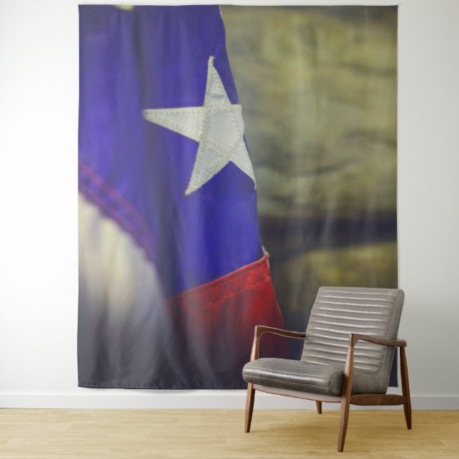 Tapiz Bandera de Texas Rústico Lone Star State EE. UU. (In situ)