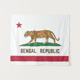 Tapiz Bandera de tigre de la República Bengalí Orgullo b