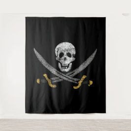 Tapiz Bandera del capitán Jack Rackham, el violento Roge