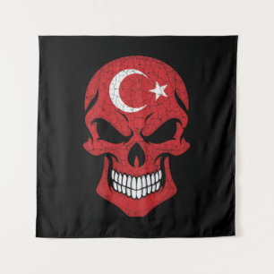 Tapiz Bandera del cráneo sonriente en Turquía