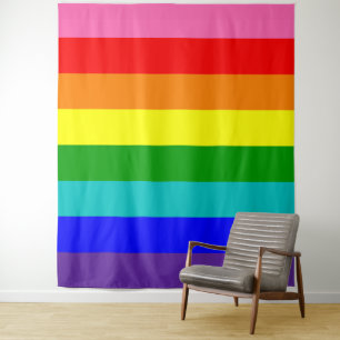 Tapiz Bandera del Orgullo Arcoíris de Ocho Franjas Verti