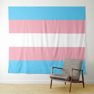 Tapiz Bandera del orgullo del transexual horizontal