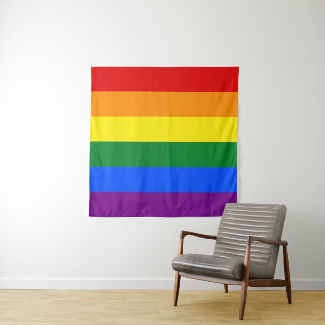 Tapiz Bandera del orgullo gay 57 x 57 (In situ (horizontal))