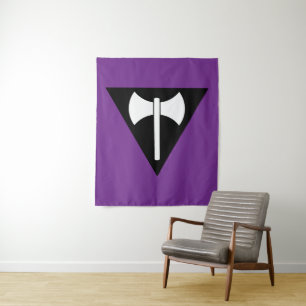 Tapiz bandera del orgullo lésbico SlipperyJoe feminista 