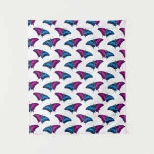 Tapiz Bandera del Orgullo Polisexual Mariposa de cerda