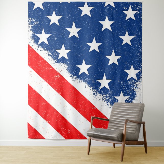 Tapiz Bandera estadounidense Camisa Estrella Patriótica  (In situ)