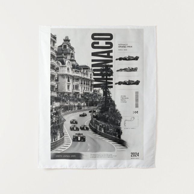 Tapiz Bandera F1 del Gran Premio de Mónaco (Anverso)