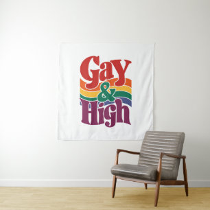 Tapiz Bandera Gay y Alta Orgullo LGBTQ Retro