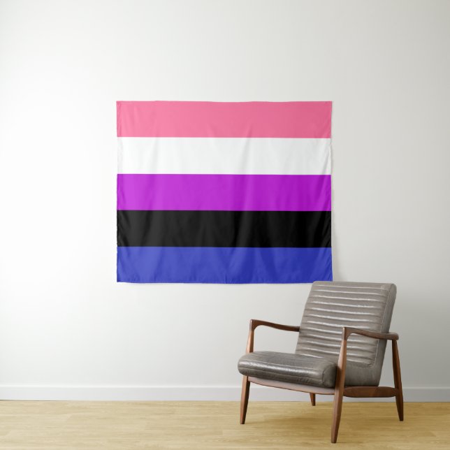 Tapiz Bandera Genderfluid 50 x 60 (In situ (horizontal))