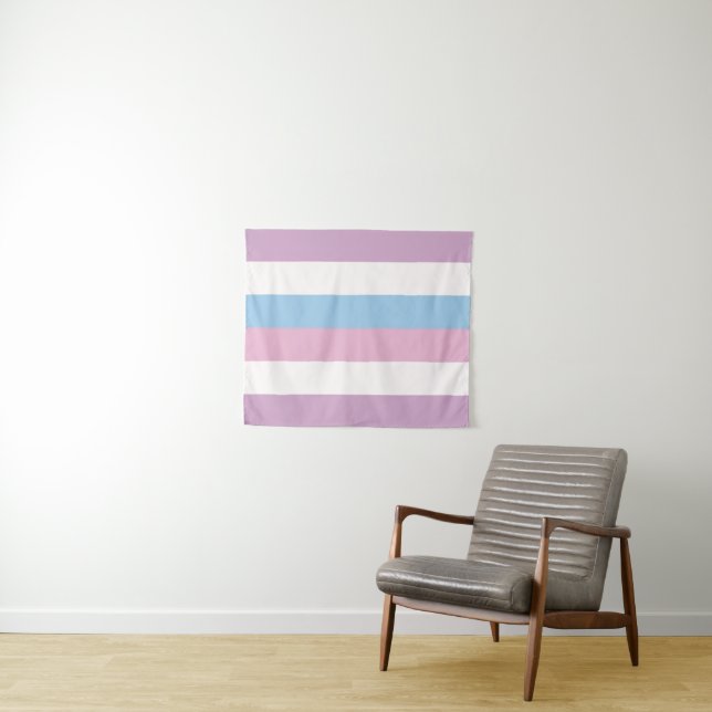 Tapiz Bandera Intersexual Pequeña LGBT (In situ (horizontal))