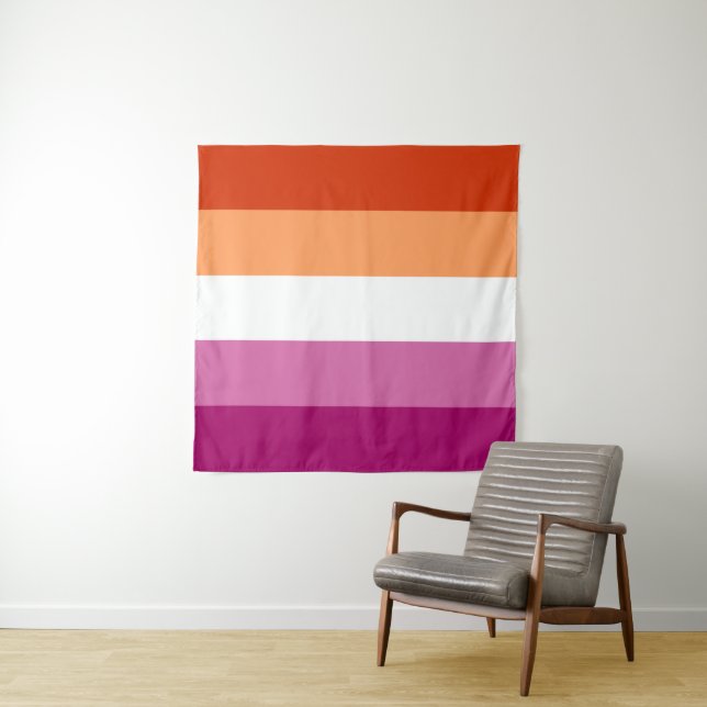 Tapiz Bandera lesbiana 57 x 57 (In situ (horizontal))