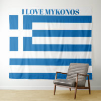 Bandera nacional de Grecia Mykonos de mayor tamaño