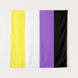 Tapiz Bandera No Binaria Cuadrada LGBT
