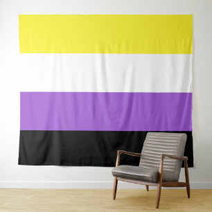 Tapiz Bandera no binaria extra grande LGBT