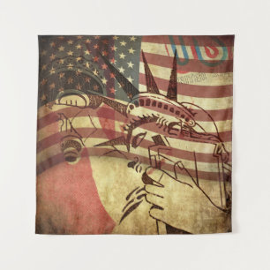 Tapiz Bandera norteamericana gruesa: fondo texturado.