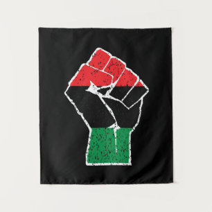 Tapiz Bandera panafricana Puño, historia negra afroameri