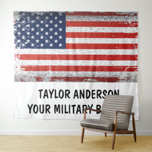 Tapiz Bandera Patriótica Norteamericana Personalizada